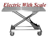 Electric assist transport table with built in scale, click for details